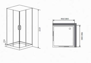 Timo Premium ILMA 109 душевая кабина (90*90*222)